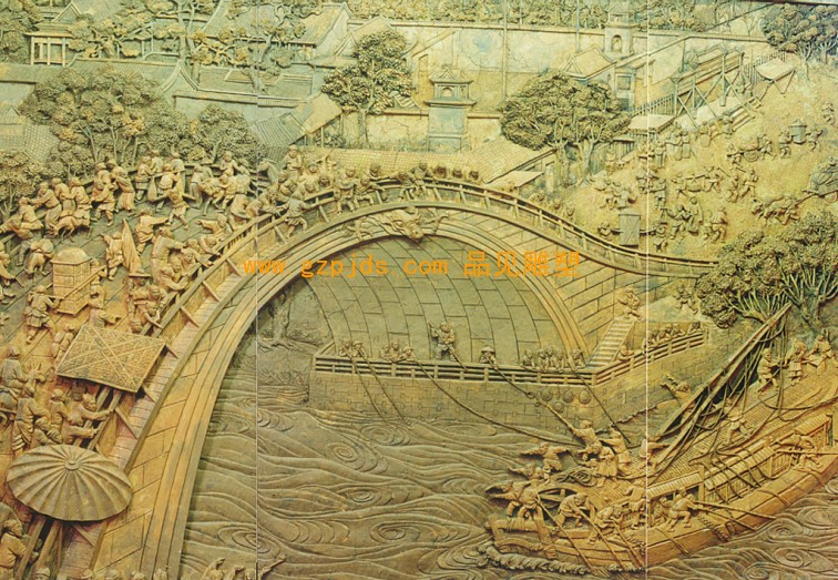北京朝阳区浮雕-清明上河图